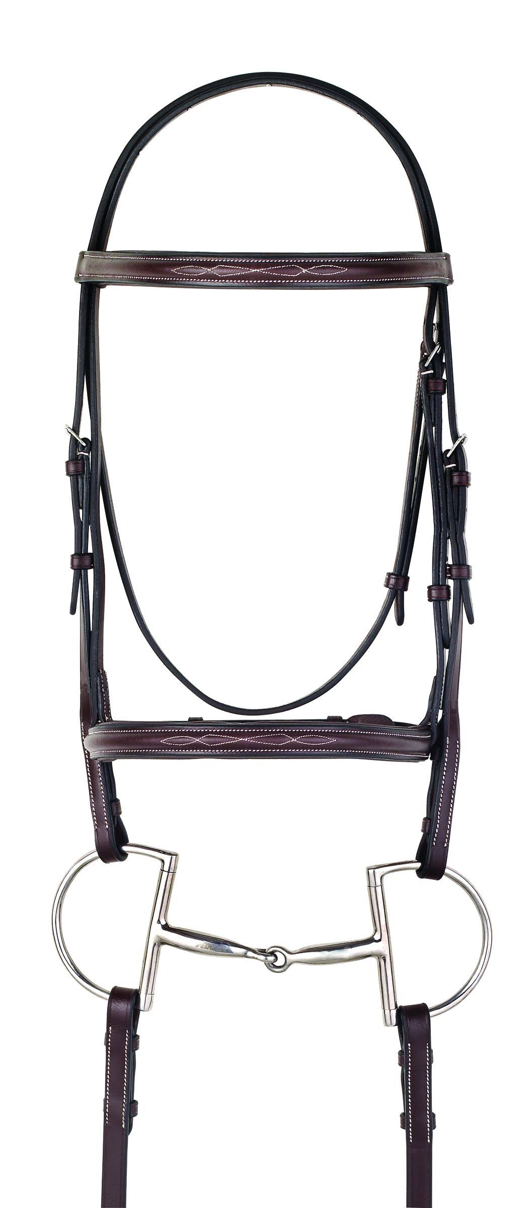 Gold Fancy Raised Padded Bridle with Reins W57598